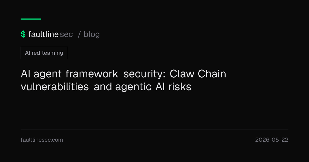 AI agent framework security: Claw Chain vulnerabilities and agentic AI ...